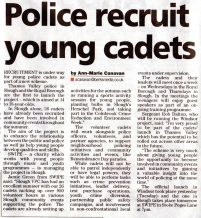 Police recruit young cadets.